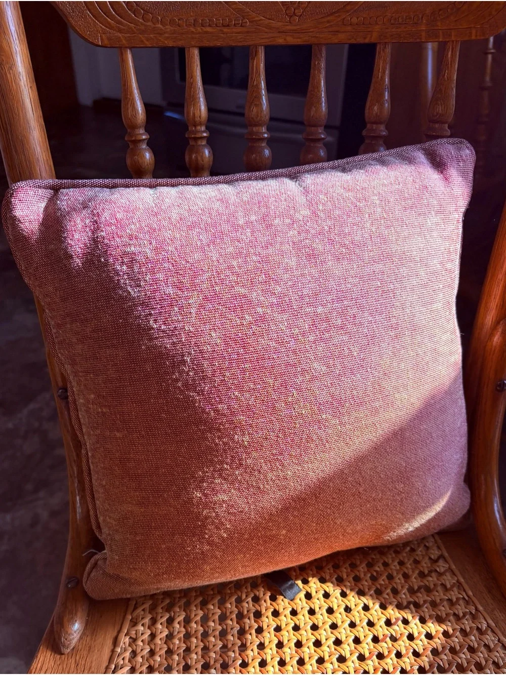 Vintage Dakotah Teddy Bear Needlepoint Accent Pillow